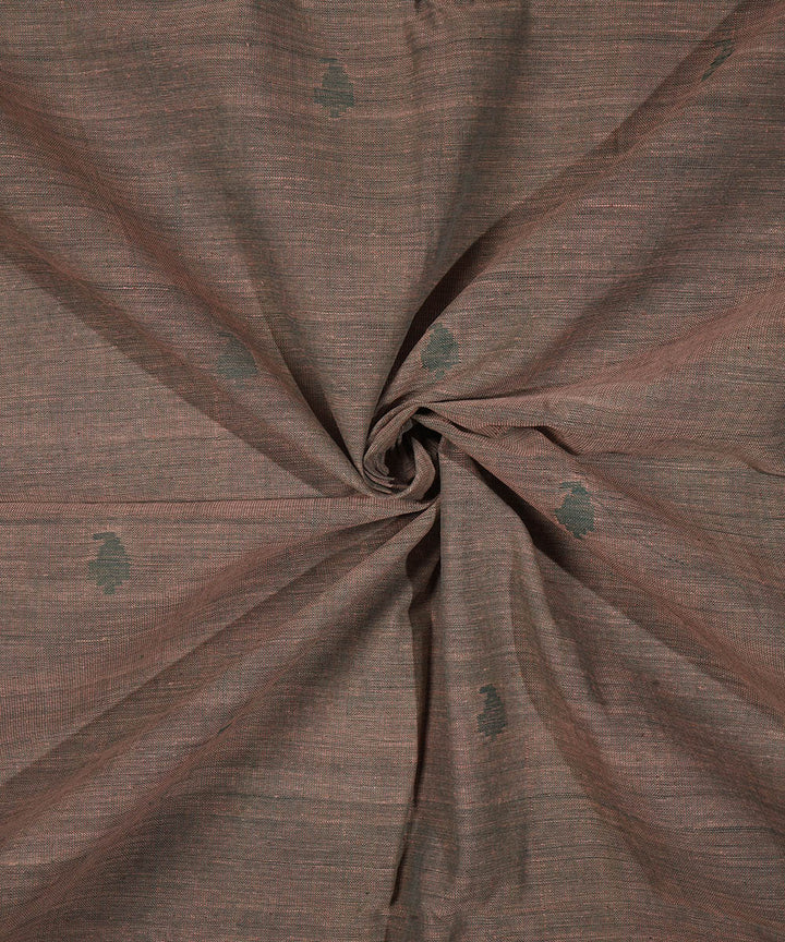 Light brown natural dye cotton handwoven jamdani fabric