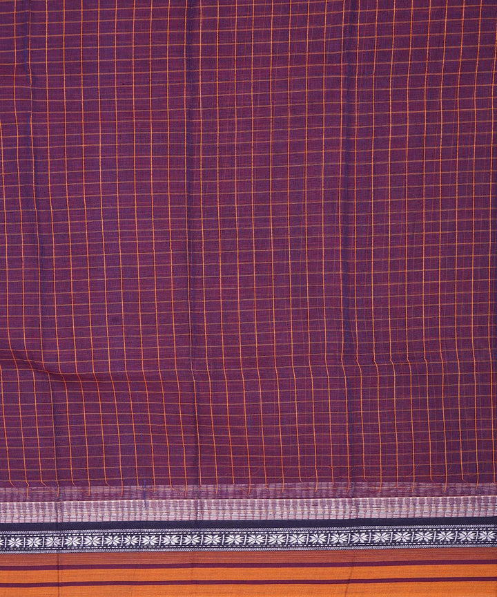 Purple handwoven cotton narayanpet saree