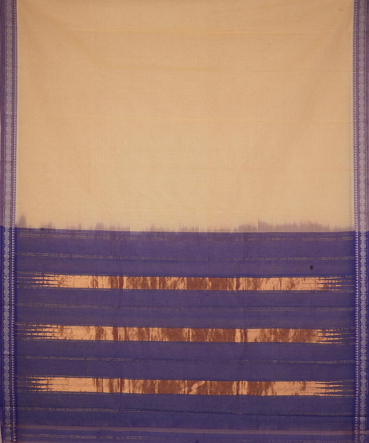 Yellow handwoven cotton narayanpet saree