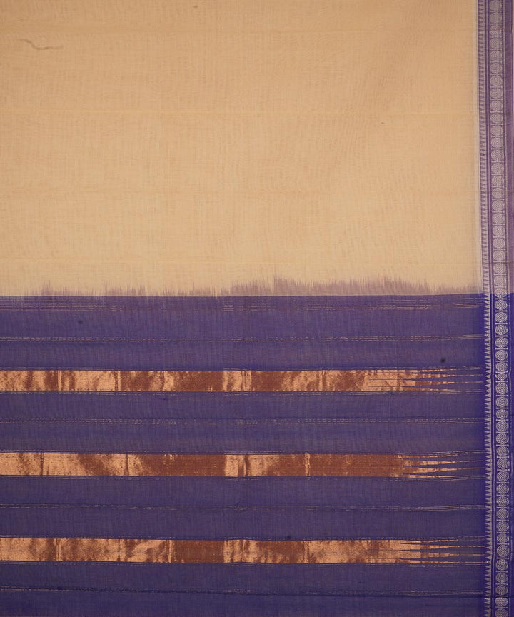 Yellow handwoven cotton narayanpet saree