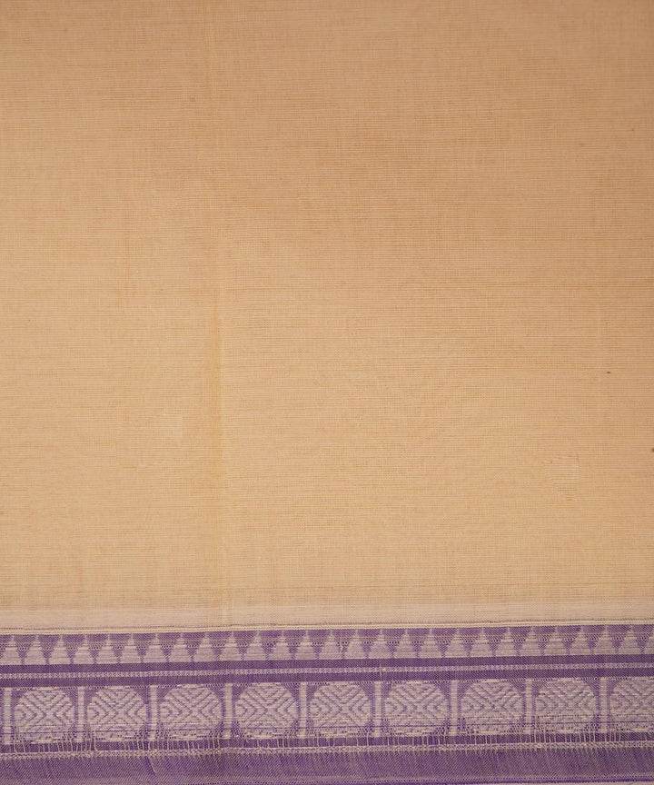Yellow handwoven cotton narayanpet saree