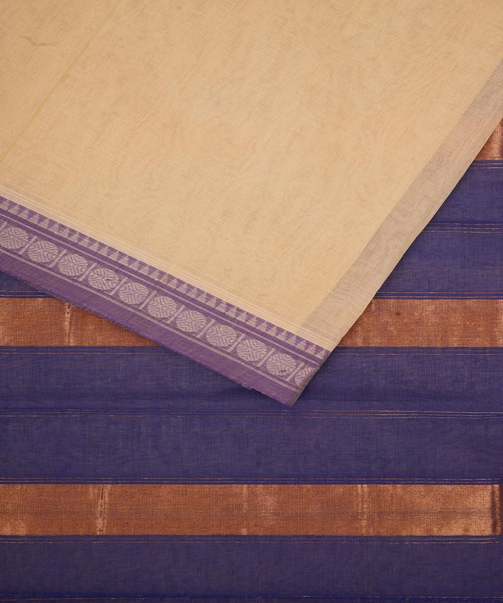 Yellow handwoven cotton narayanpet saree