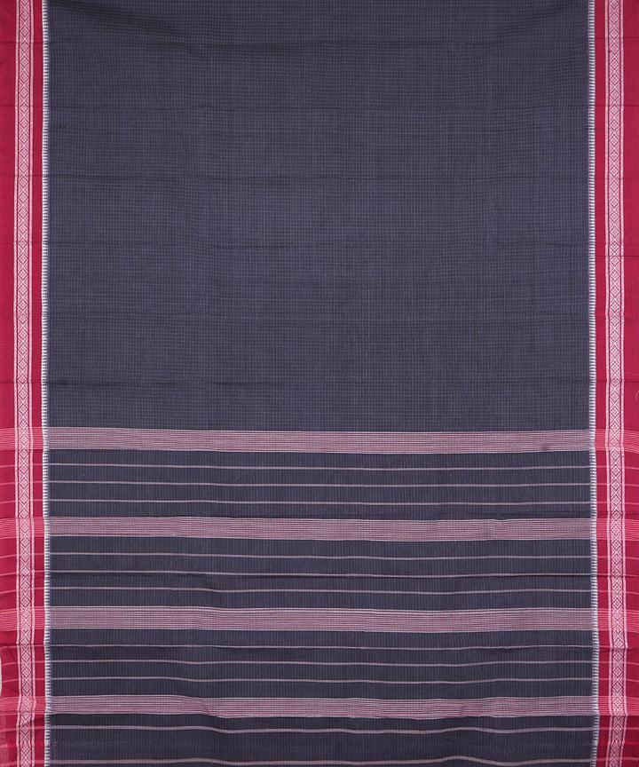 Dark blue handwoven cotton narayanpet saree