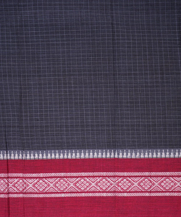Dark blue handwoven cotton narayanpet saree