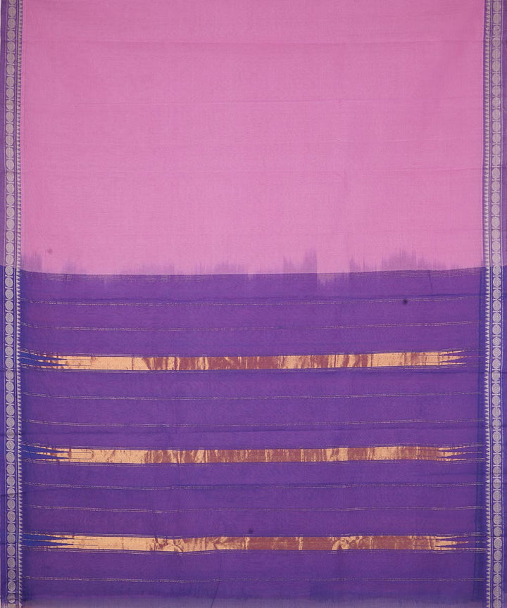 Pink handwoven cotton narayanpet saree