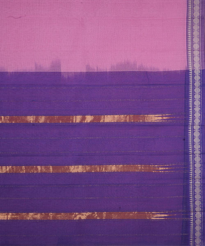 Pink handwoven cotton narayanpet saree