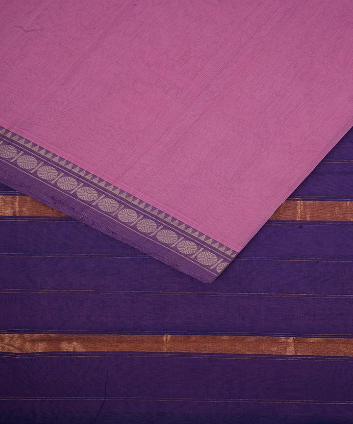 Pink handwoven cotton narayanpet saree
