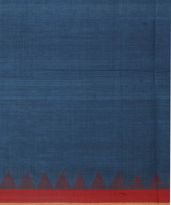 Indigo natural dyed cotton handwoven srikakulam kuppadam jamdani saree