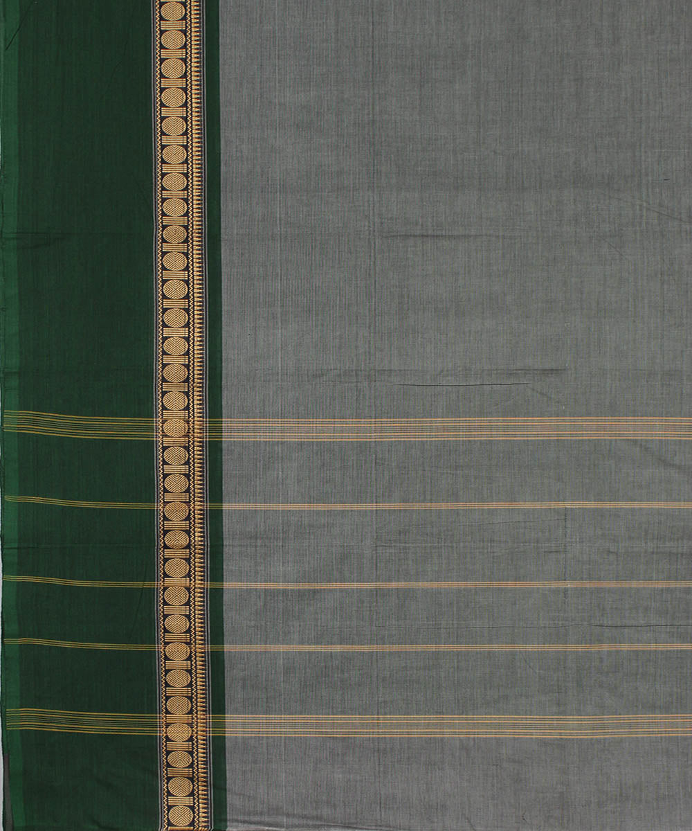 Grey cotton handwoven venkatagiri saree