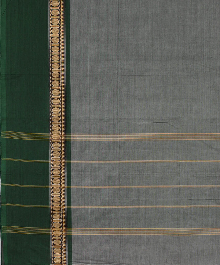 Grey cotton handwoven venkatagiri saree