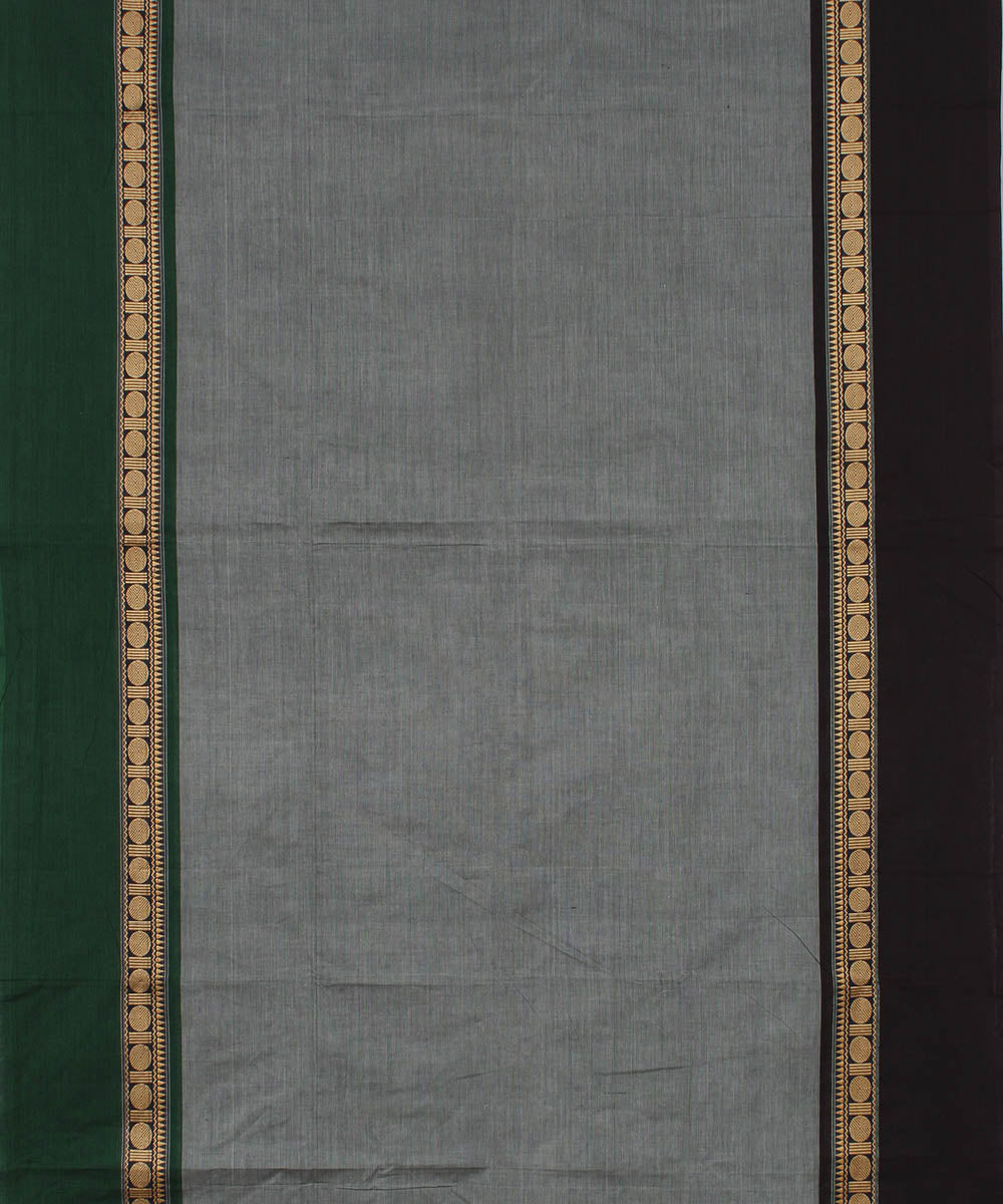 Grey cotton handwoven venkatagiri saree