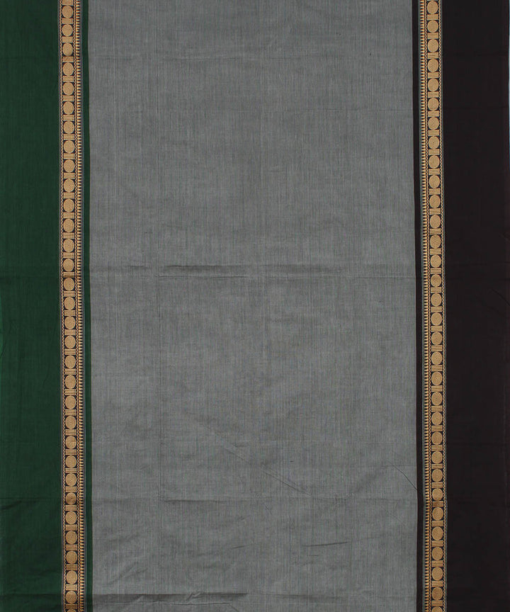 Grey cotton handwoven venkatagiri saree