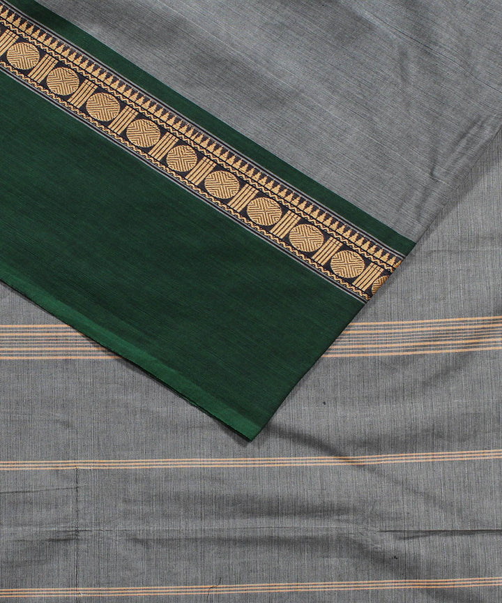 Grey cotton handwoven venkatagiri saree