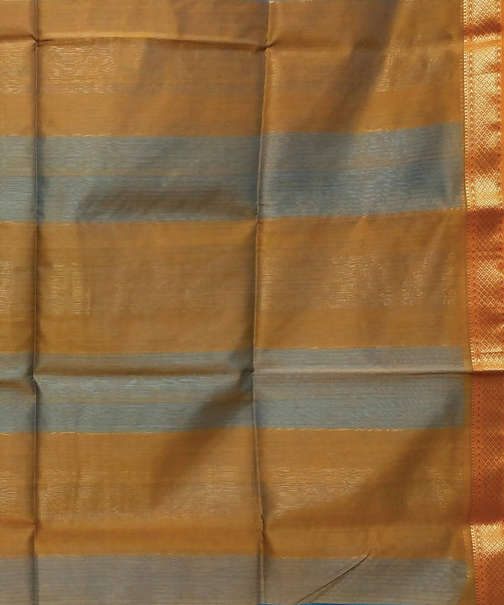 Sky blue handloom cotton silk maheshwari saree