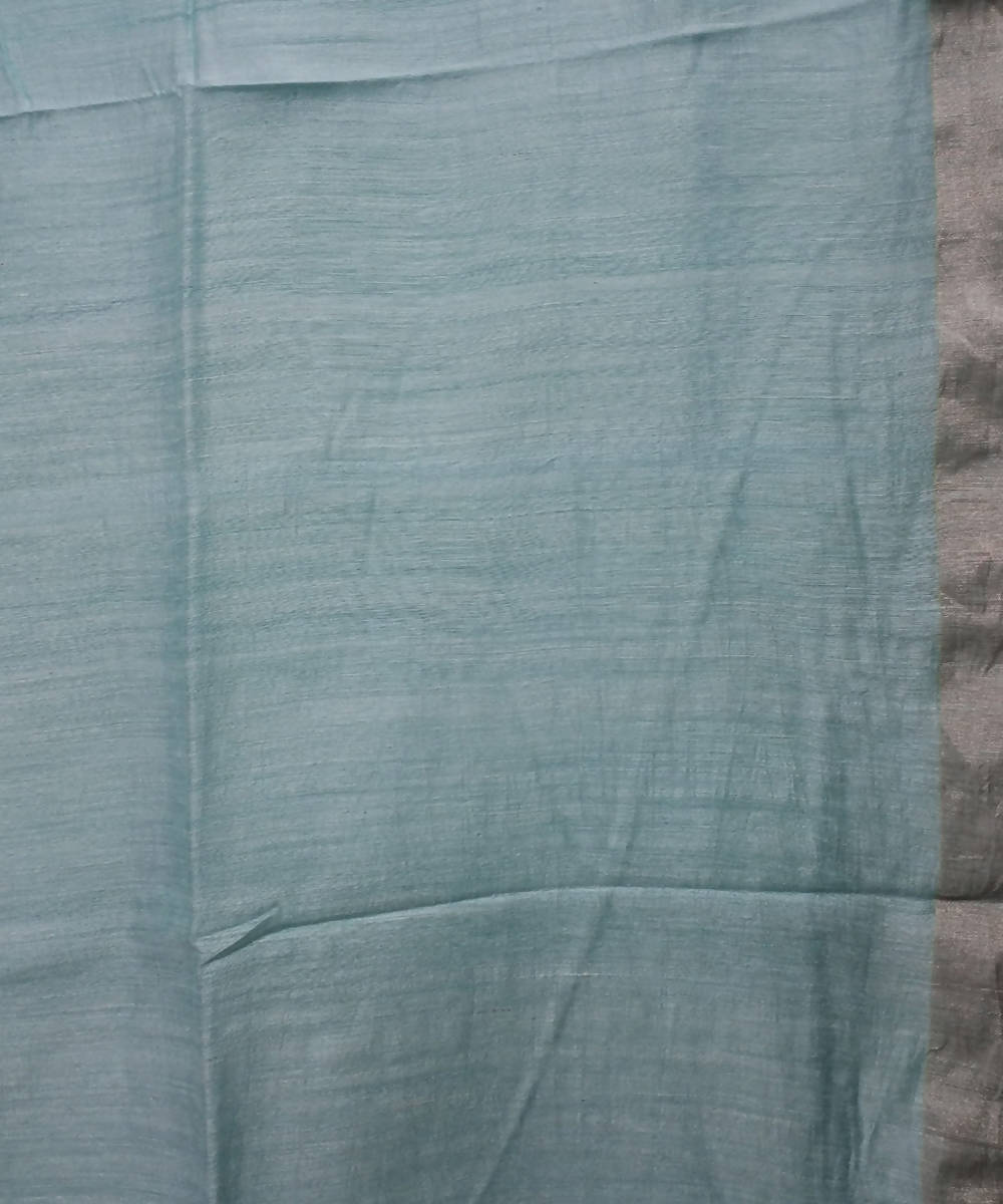 Bengal Mint Green Handloom Sequin Matka Silk Saree