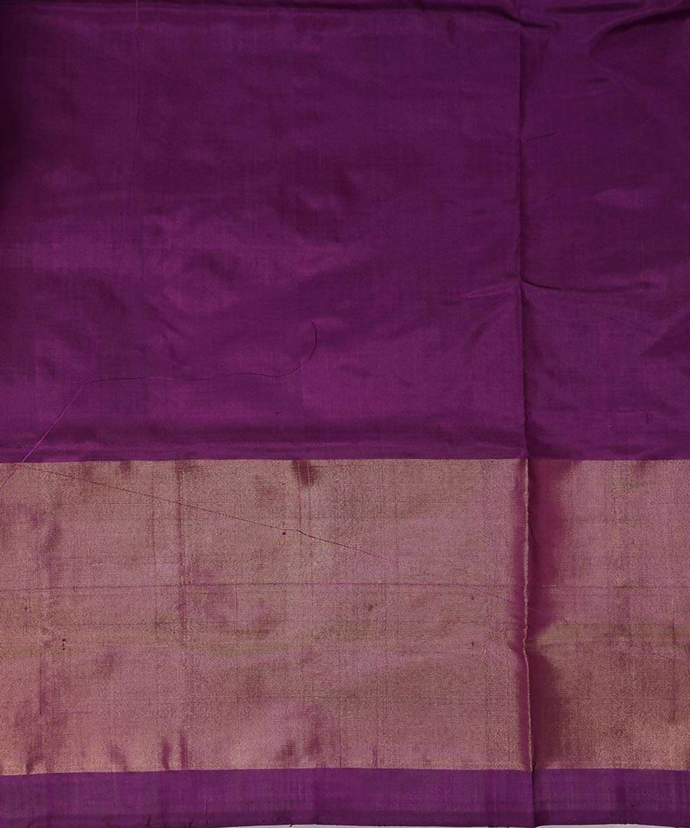 Red and purple handloom silk ikkat pochampally saree