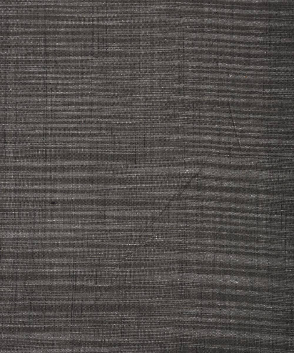 Khaki natural vegetable dyed cotton handwoven striped fabric
