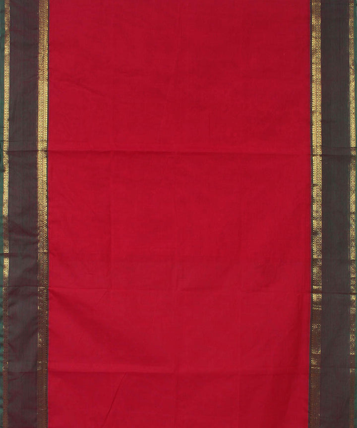 Red cotton handwoven venkatagiri saree