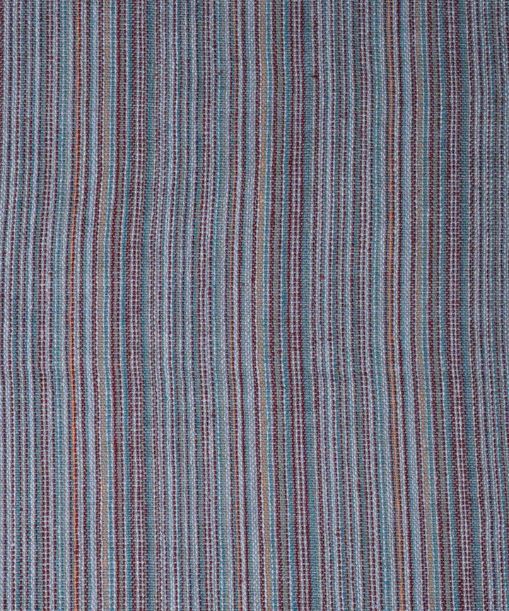 Multi colour striped handwoven cotton upholstery fabric