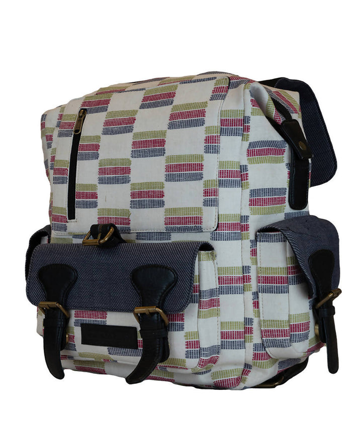 Handwoven cotton Travel Laptop Backpack