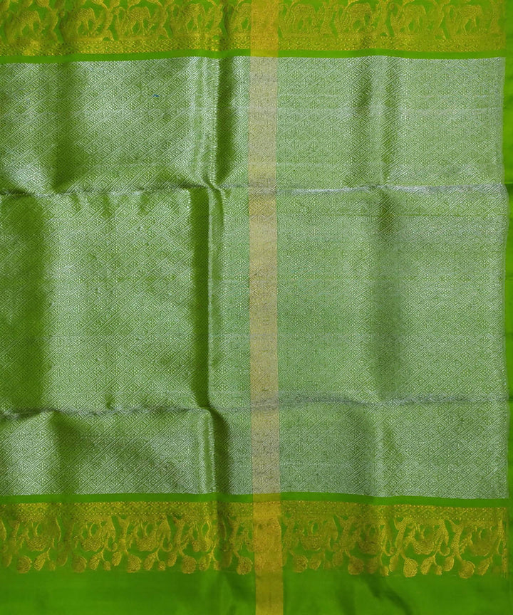 Blue pink venkatagiri handwoven silk saree