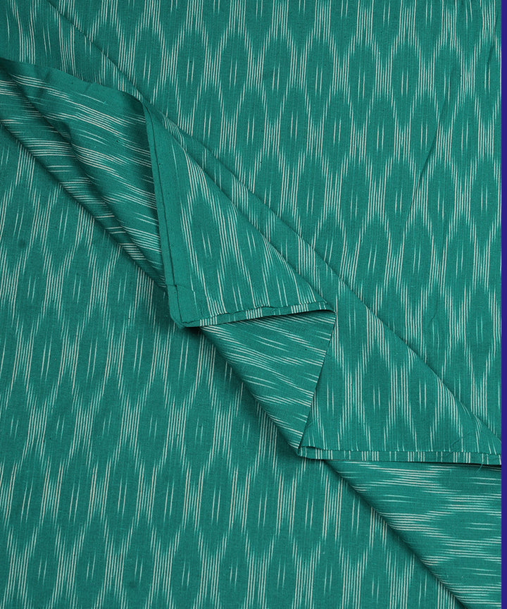 Light green handwoven cotton pochampally ikat fabric