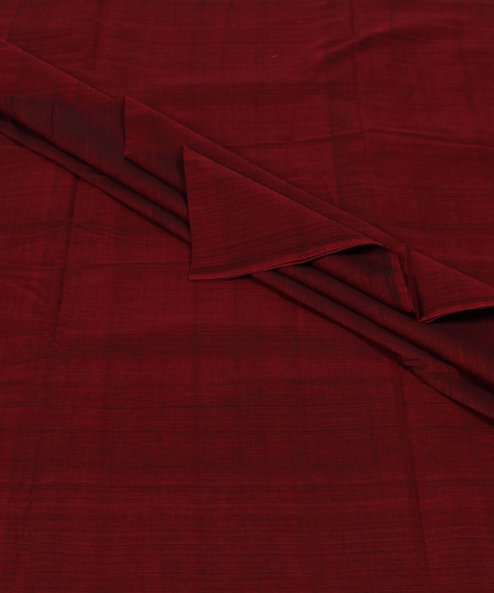 0.6m Maroon Handloom Mangalagiri Cotton Fabric