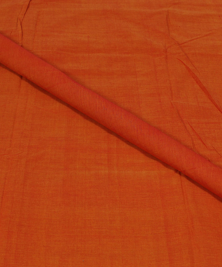1m Orange Handloom Mangalagiri Cotton Fabric