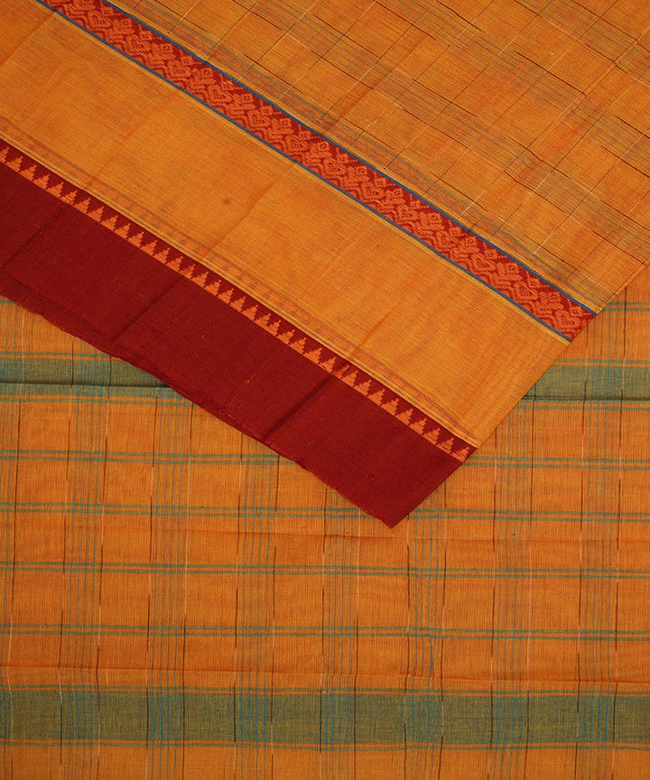 Yellow cotton handloom narayanapet saree