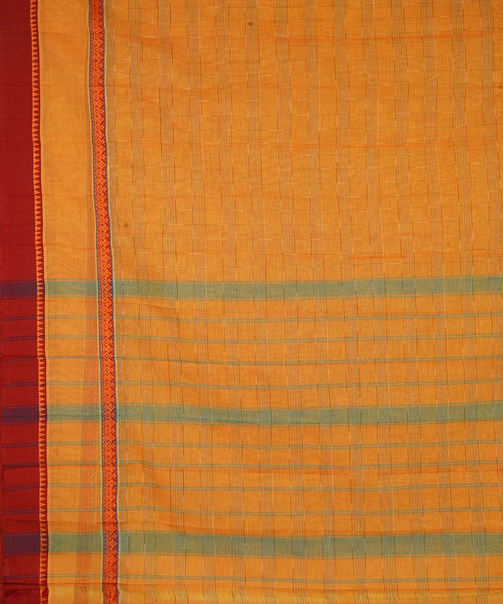 Yellow cotton handloom narayanapet saree