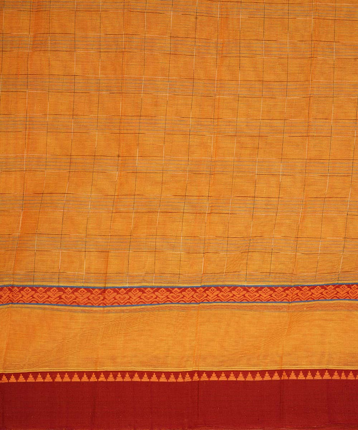 Yellow cotton handloom narayanapet saree