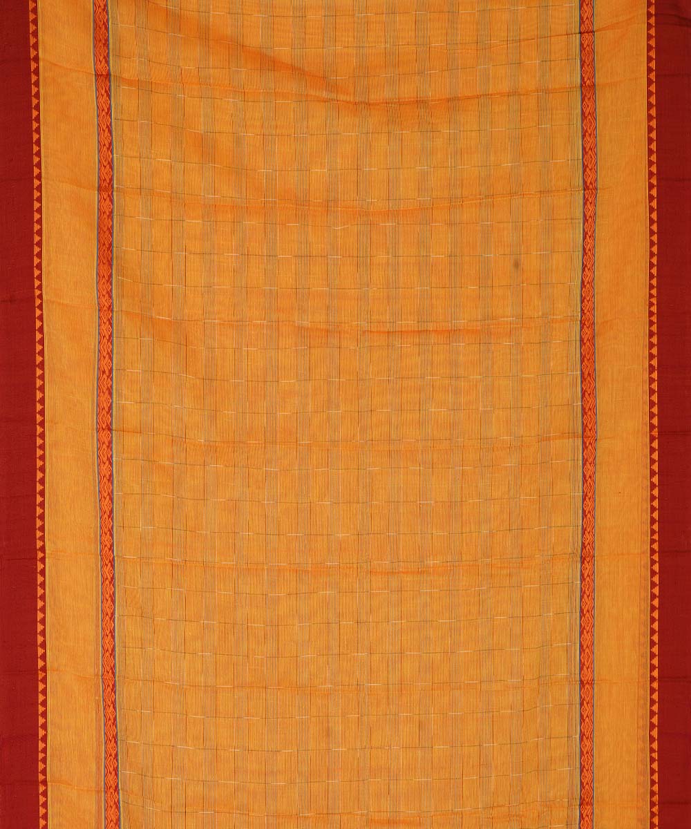 Yellow cotton handloom narayanapet saree