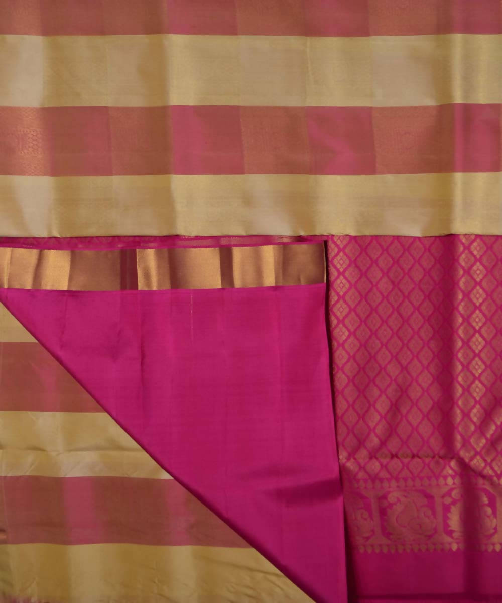 Sandal Rani Pink Handloom Soft Silk Saree