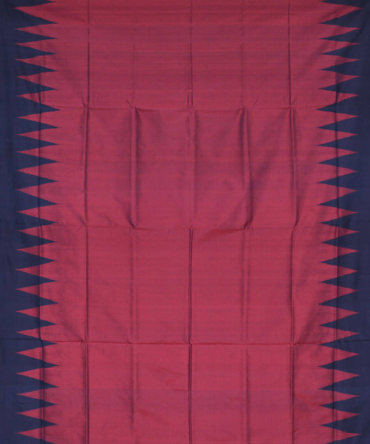 Maroon handwoven silk ikat sambalpuri saree