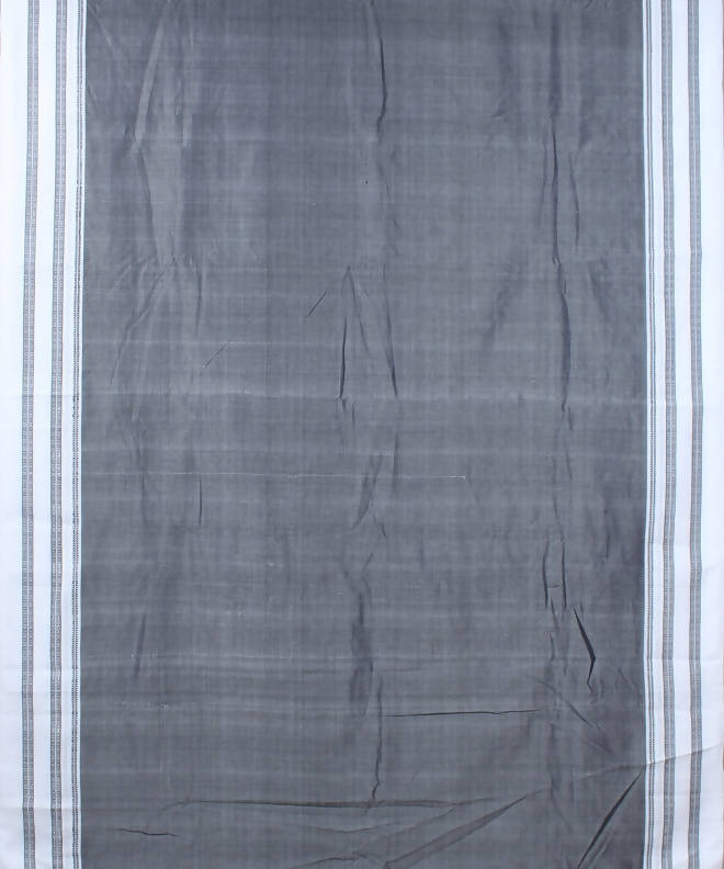 grey handwoven gomi dadi border ilkal saree