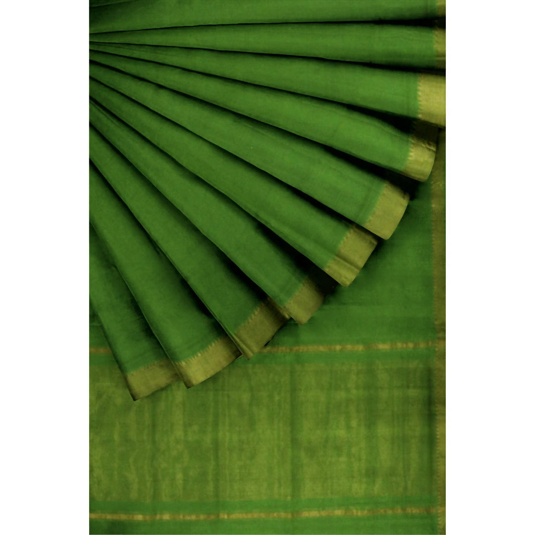 Green handloom cotton mangalagiri saree
