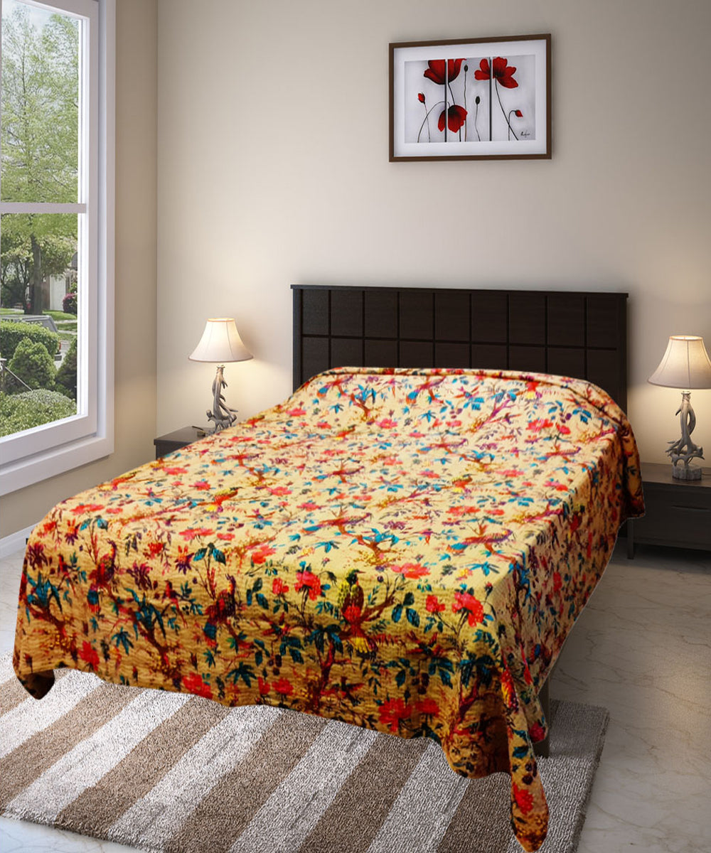 Kantha work double layered cotton bed cover (Double Bed)
