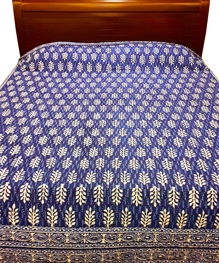 Kantha double layered cotton bed cover