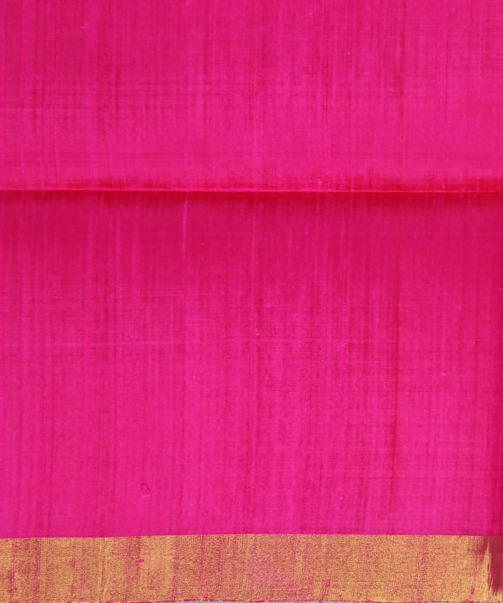 pink karnataka handwoven raw silk saree