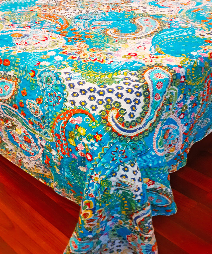 Kantha work double layered premium cotton bedcover (Double Bed)
