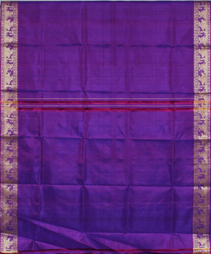 Purple handloom silk baluchari saree