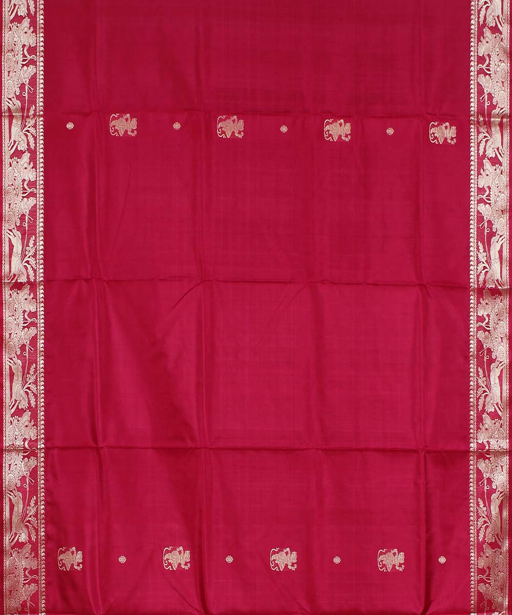 Pink handwoven silk baluchari saree