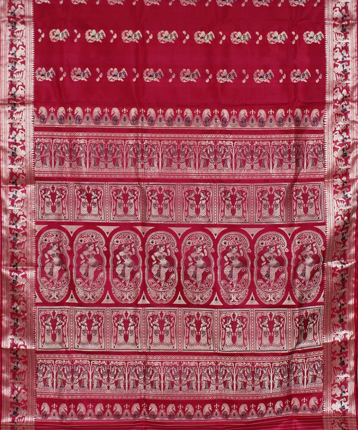 Pink silk handloom baluchari saree