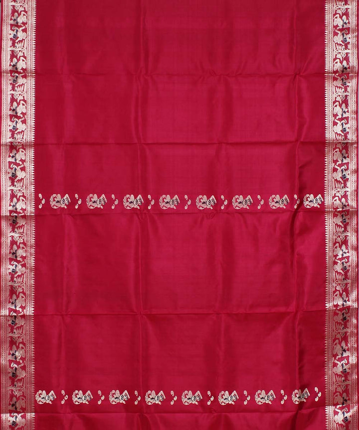 Pink silk handloom baluchari saree