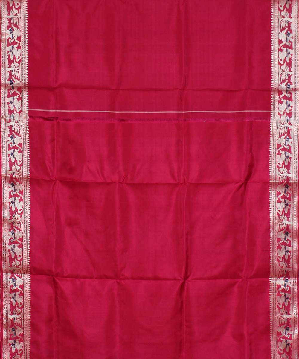Pink silk handloom baluchari saree