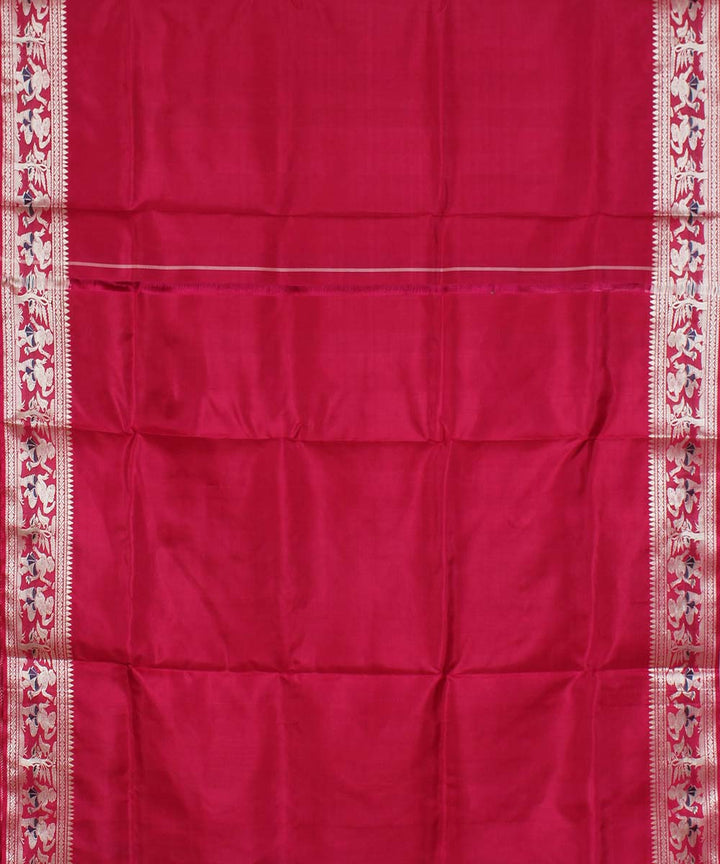 Pink silk handloom baluchari saree