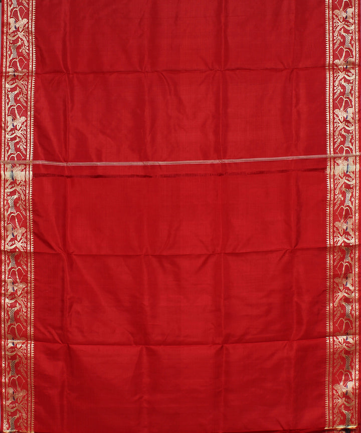 Red handloom silk baluchari saree