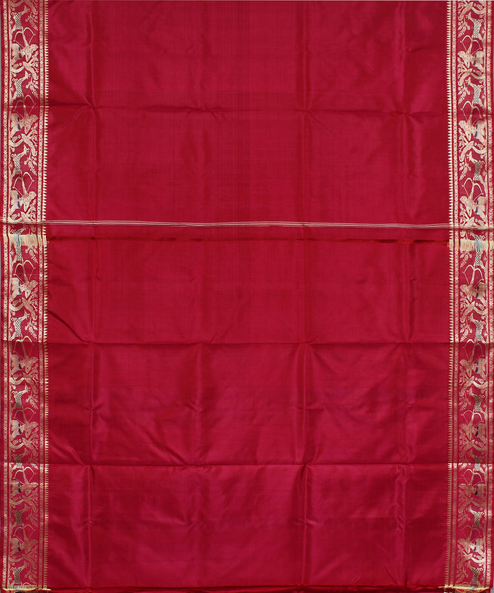 Pink handloom silk baluchari saree