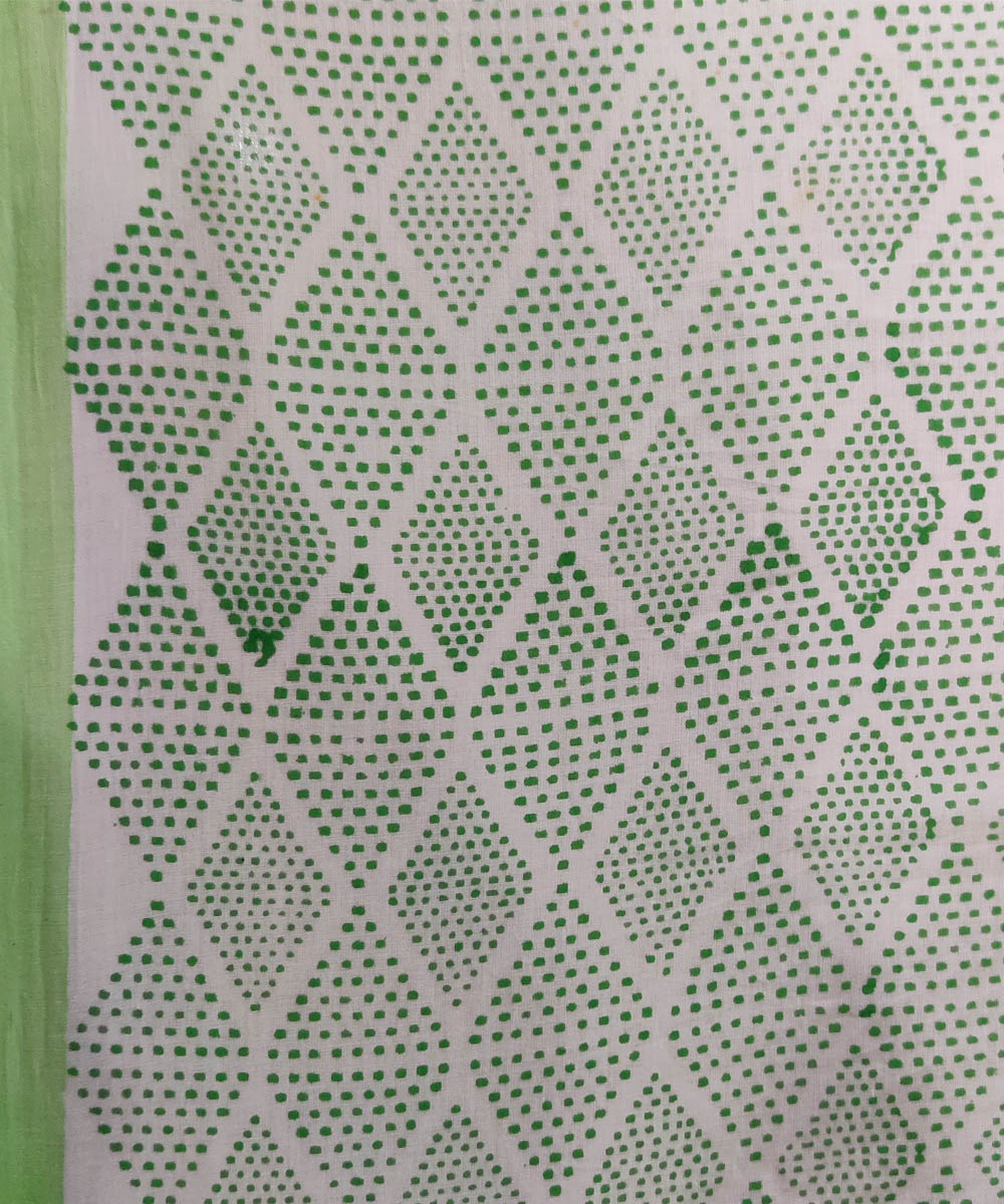 3pc Green multicolor handblock print cotton bagru dress material