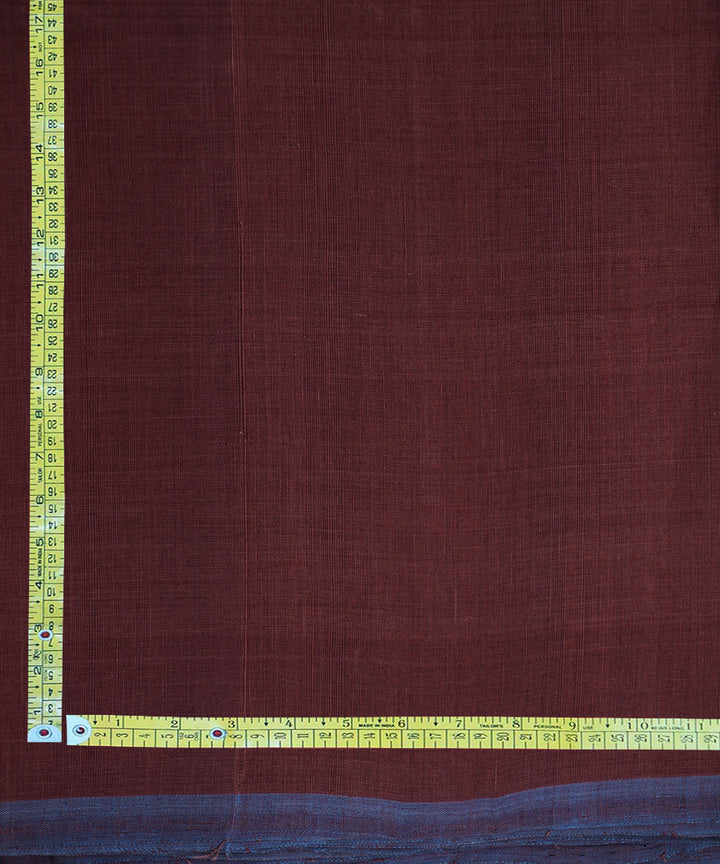 Maroon handspun handwoven natural dye cotton fabric